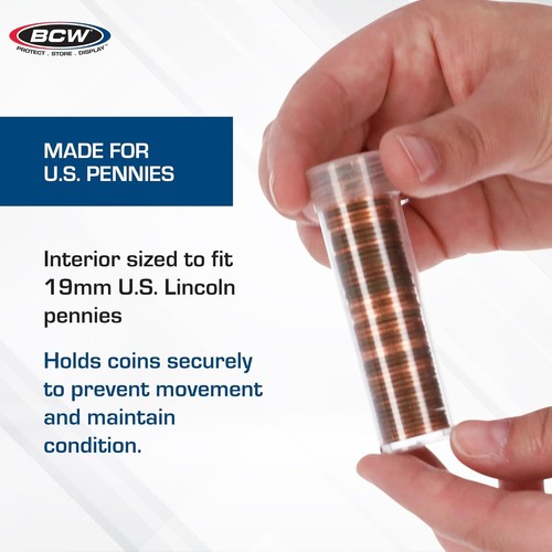 Münztuben für Pennies - 100ct | hält "Lincoln" Penny | robuste Kunststoffwanne... - Bild 5 von 10