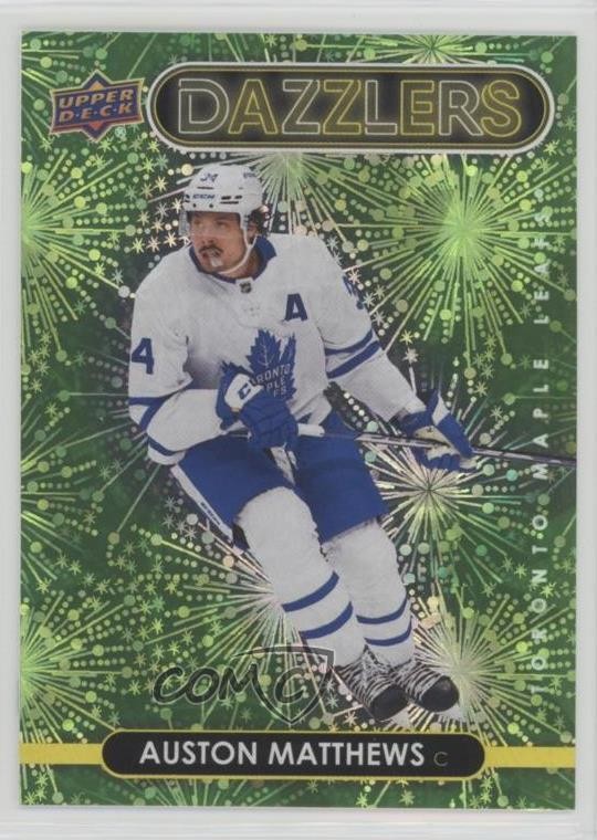 2021-22 Upper Deck Series 2 Dazzlers Green Auston Matthews #DZ-93 0nr3