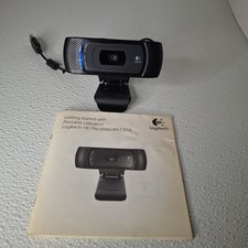 Logitech C910 HD Pro Webcam V-U0017 860-000319 Carl Zeiss 1080p USB W/Manual