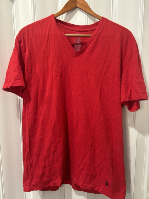 Ralph Lauren Polo V Neck T Shirt Size Large