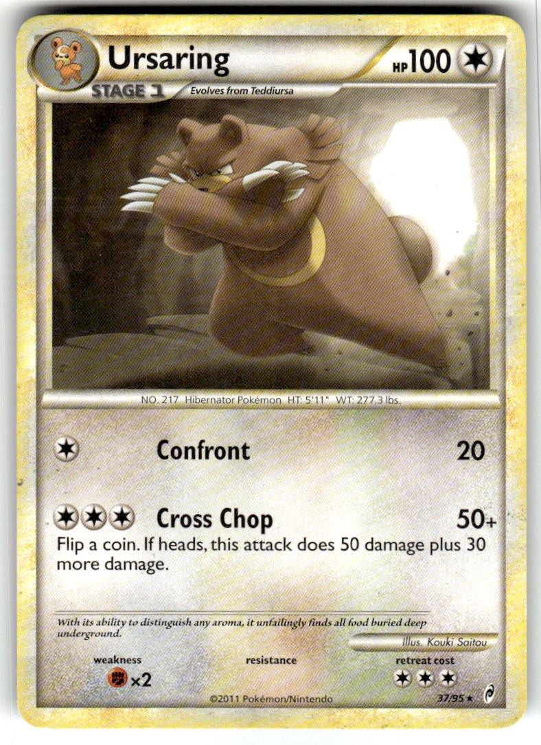 Ursaring 37/95 Rare Pokemon Lightly Played