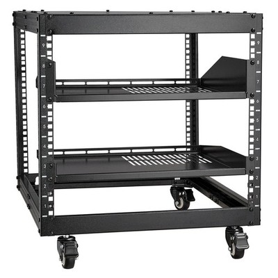 9U Steel Open Frame Rack 23-40in Depth Free Standing or Wall Mounted