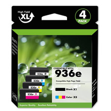 936E 936XL Ink Cartridge 4-Pack for HP OfficeJet 9120 9135e 9120e 9110 9730e