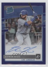 2020 Donruss Optic Rated Rookie Signatures Purple Prizm Edwin Rios Auto RC k0w