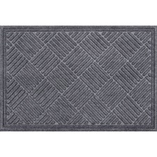 Crosshatch Textured Non Slip Rubber Back Doormat Indoor Outdoor Entrance Mat 2x3