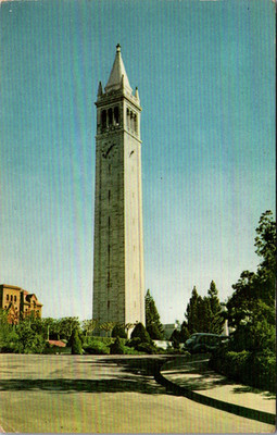 Postcard CA The Campanile University of California Berkeley Sather Tower Clock