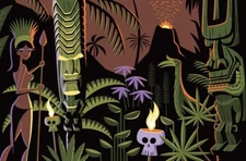 SHAG Josh Agle “Hunt for Halulu” Unframed Serigraph Art Print Printer Proof New