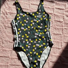 Adidas Originals All Over Floral Print One Piece Swimsuit S