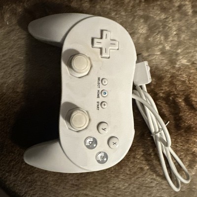 Official Nintendo Wii Pro Controller Classic White RVL-005 OEM TESTED 