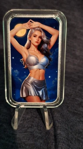 Bullion Baddies 1 oz silver bar "Luna Lexi" Sexy and Nice W/COA