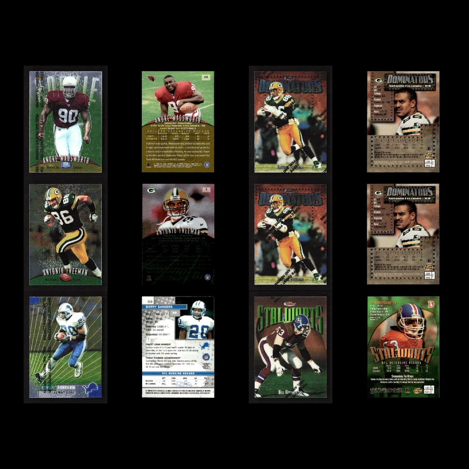 Lot (63) 1998 Finest Football Cards Sanders/Favre/Rice/Marino/Emmitt/Manning/HOF - Image 3 of 4