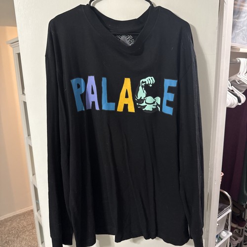 Palace Muscle Y2k Skateboarding Sk8 Long Sleeve Black Size XL