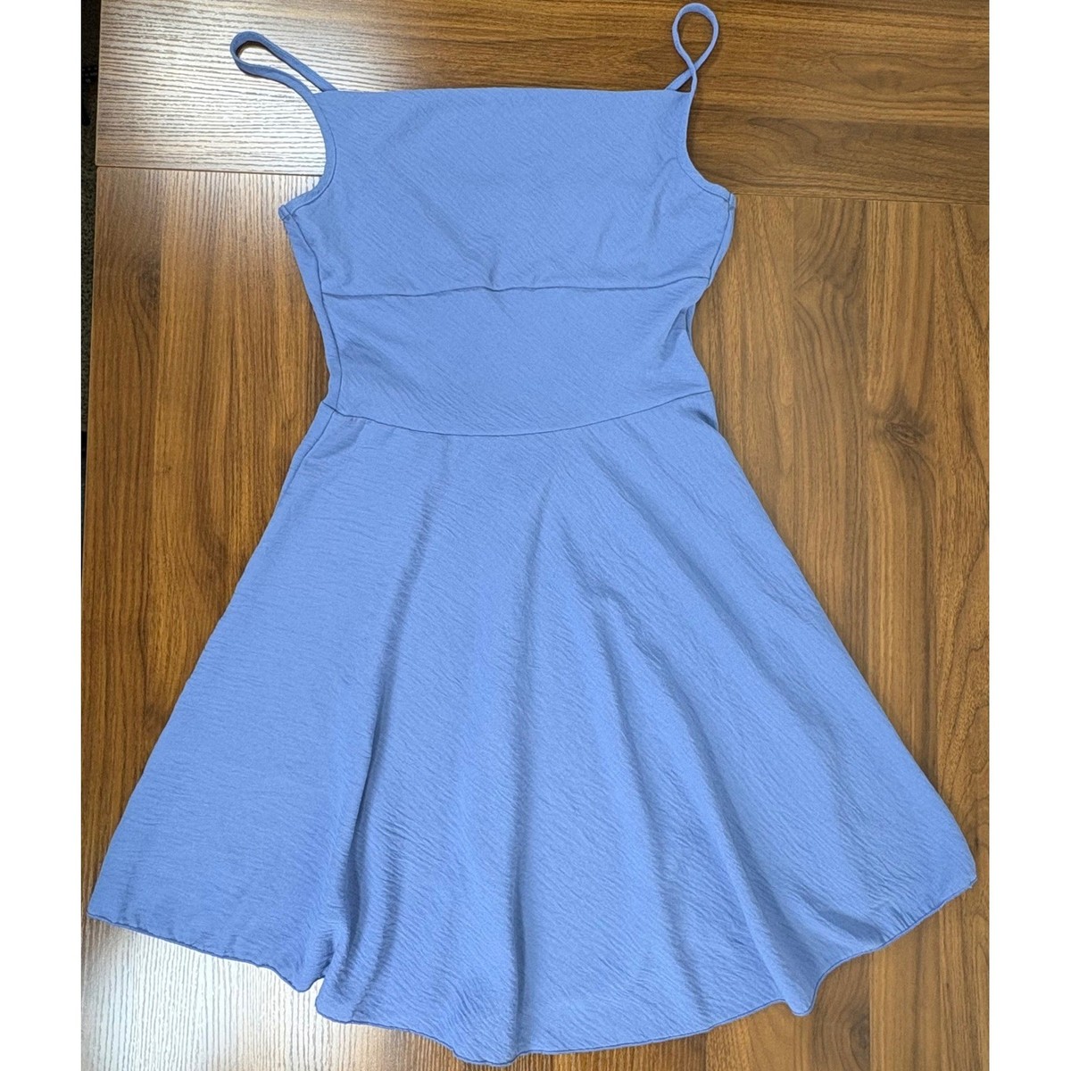 see you monday blue dress See You Monday Los Angeles Blue Sleeveless Midi Dress Fit & Flare Size M