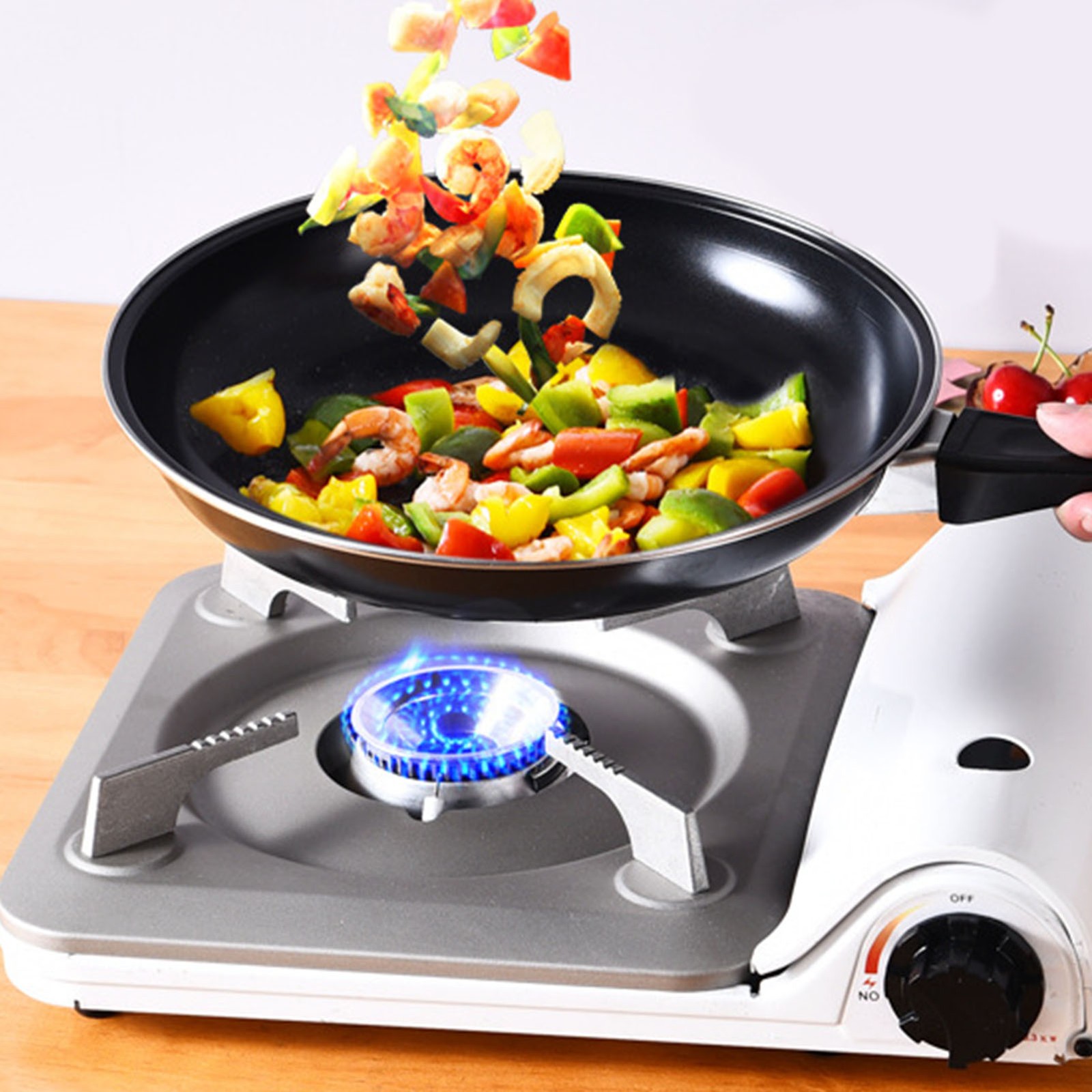 Portable Handle Nonstick Coating Flat Bottomed Fry Pan For Gas Stove Trending