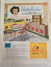 1948 Chromcraft Dinette Set Kathryn Grayson Vintage Furniture Ad 