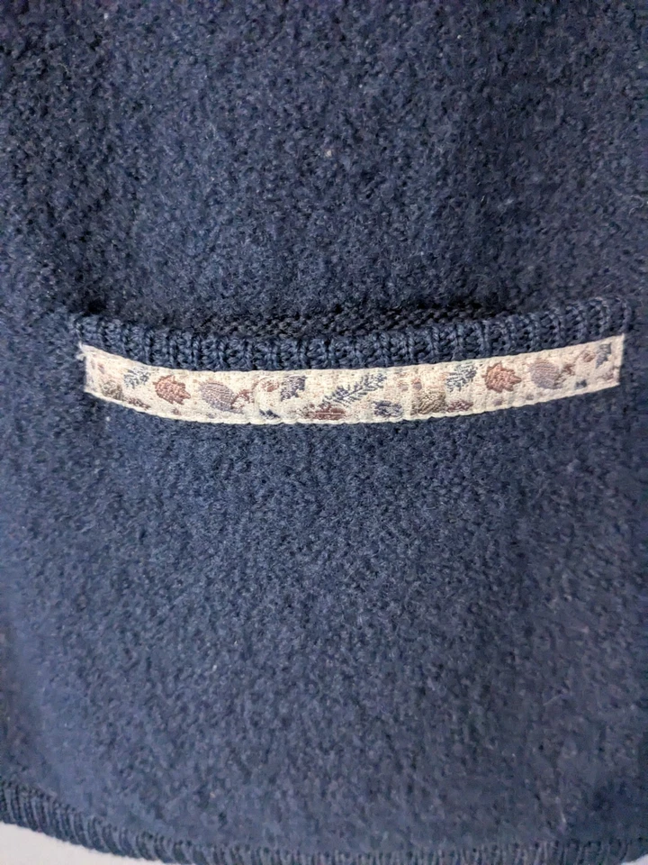 Vintage WOOLRICH Women's Wool Vest Smoked Pearl Collared Leaf Buttons Size Large - Image 3 of 4