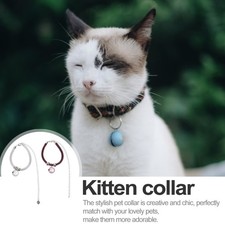 2Pcs Pet Cat Adjustable Collar with Bells Pet Accessories Puppy Collars