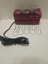 Remington Ionic Hot Rollers Travel Set 10 Velvet Flocked Rollers Purple H-1015