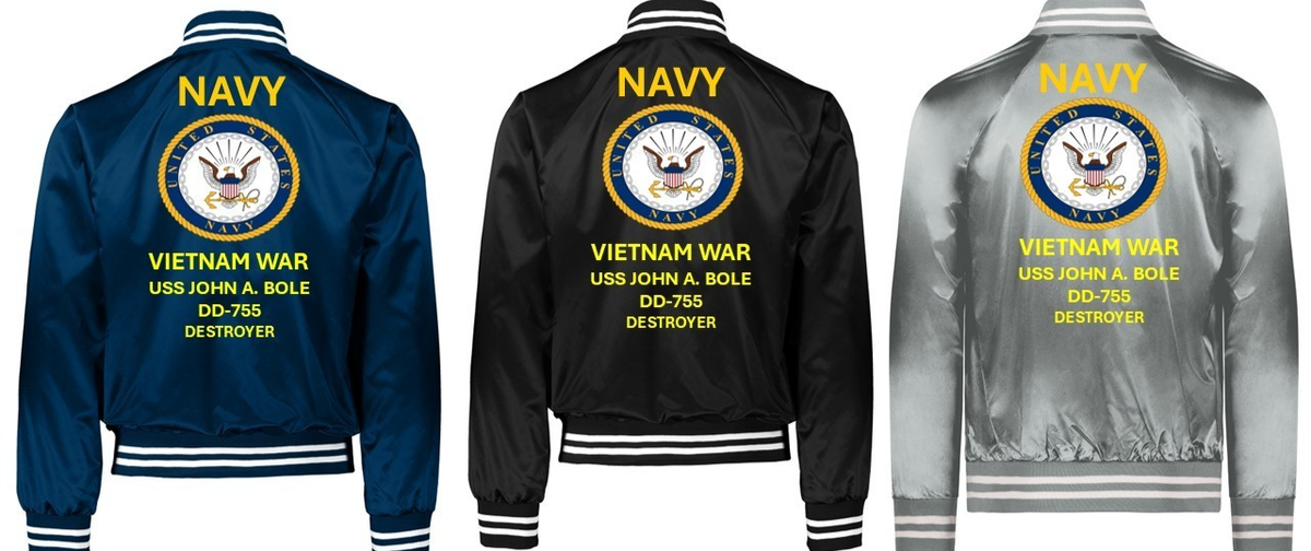 VIETNAM*USS PRESTON DD-795 *SI*VINYL*SATIN JACKET*NAVY OFFICIAL