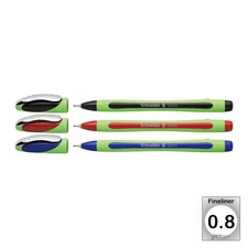 Pack/3 Schneider Xpress Fineliner Pens, Black-Red-Blue, 0.8 mm