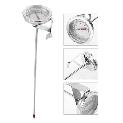Brewing Beer Instant Read Stainless Steel Food Thermometer Deep Fry Gauge - Image 1 of 4
