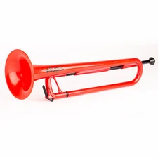 OB pInstrument pBugle Plastic Bugle Musical Instrument, Lightweight Durable, Red