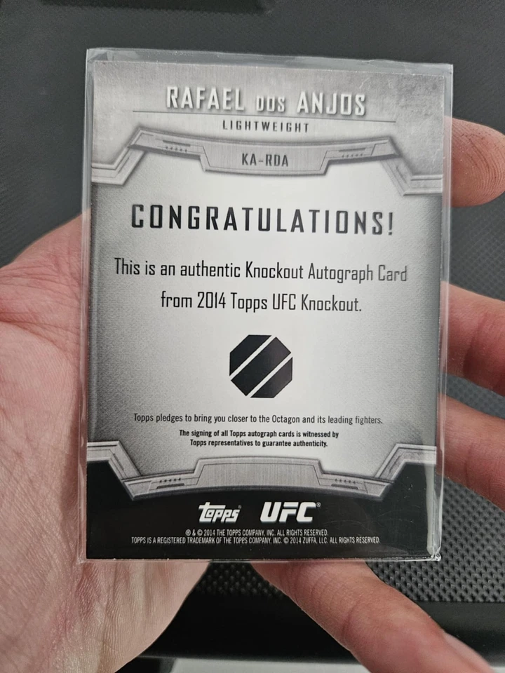 2014 UFC Topps Knockout Rafael Dos Anjos 1st Auto RC /149 - Image 2 of 2