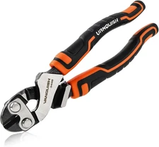 Mini Bolt Cutter 8-Inch, Small High Leverage Cr-V Heavy Duty Wire Cutter Tool fo