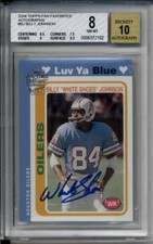 Billy Johnson Auto All Time 2004 Fan Favorites Houston Oilers BGS 8 NM-MT 10