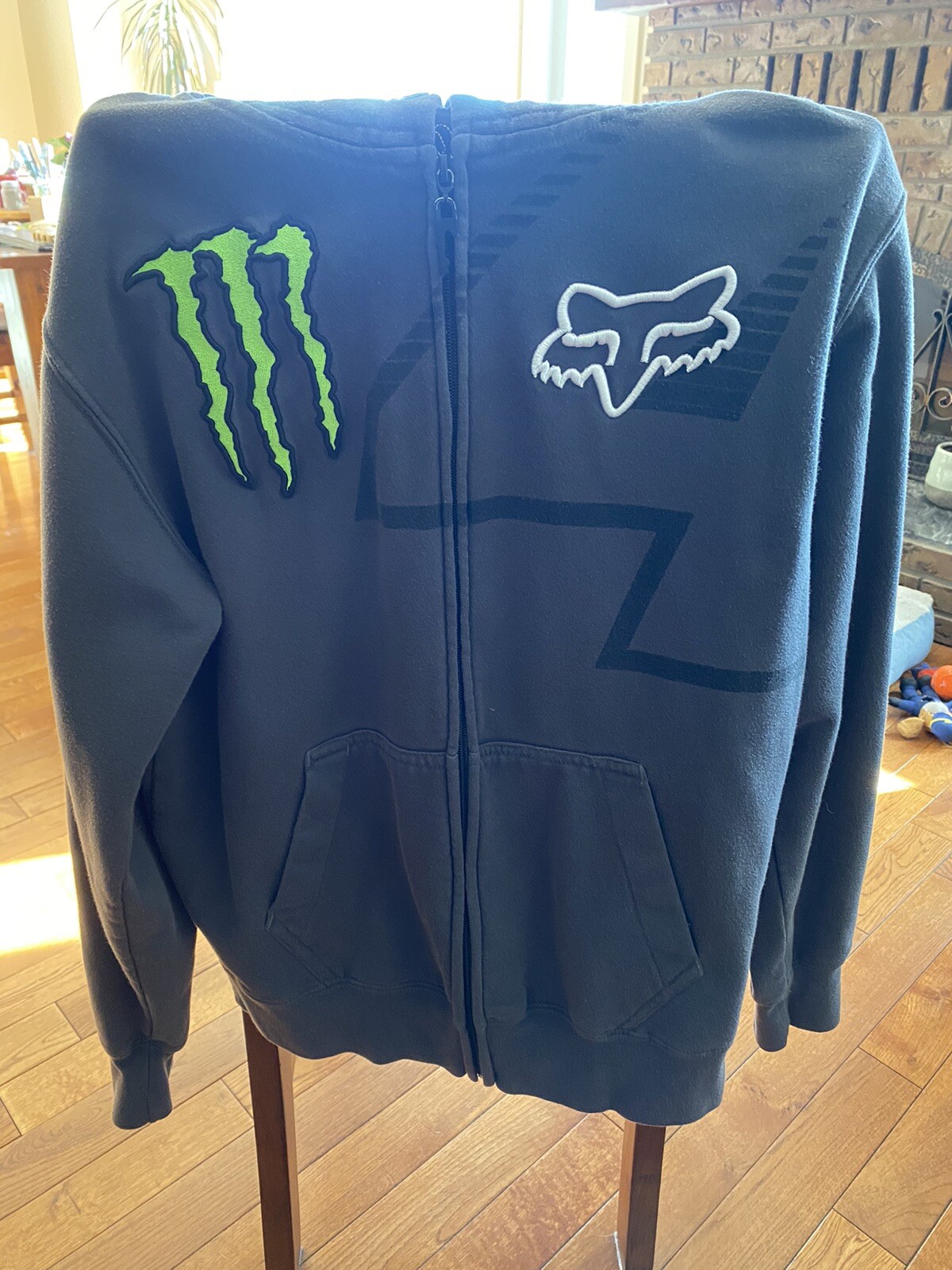 Fox Racing Monster Energy Motocross M4 Ricky Carmichael Zip Hoodie Size
