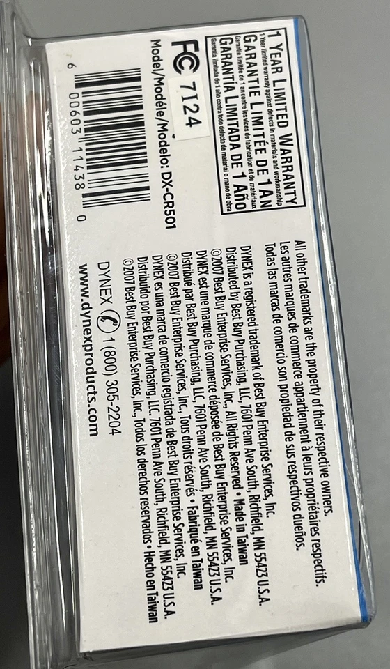 Dynex 5-in-1 Memory Card Reader/Writer DX-CR501 For SD/MMC/MS/MS-PRO/XD New - Image 4 of 4