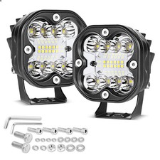 2x 3" LED Work Light Bar Combo Offroad Bumper Fog Driving Cube Pods for Jeep UTV