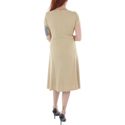 tan jersey dress A-line Jersey Dress - Beige - S