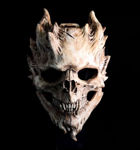 Halloween Horror Máscara Cráneo Cráneo Guerrero Demonio Sombrero Anubis Máscara Cosplay - Imagen 1 de 5