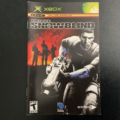 Project: Snowblind Microsoft XBOX Instruction Manual Only