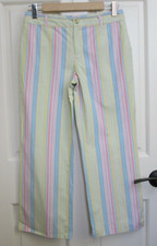 Tommy Hilfiger Pastel Striped Crop Pants Womens Size 2 28x24.5 Pockets 25-25934
