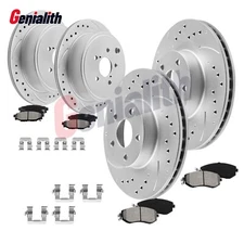 10.9" Front and 11.26" SOLID Rear Disc Rotor Brake Pad for 2013-2015 Subaru BRZ