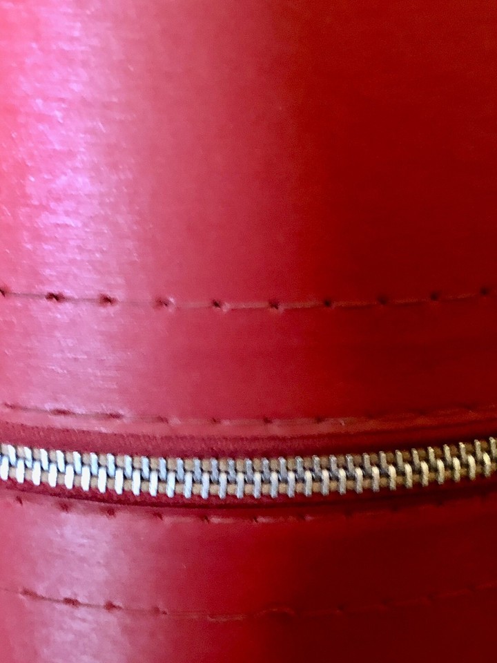 Vintage Hat/Wig Box Luggage/Travel/Carry Case Retro Red Round