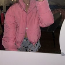 Pink Puffer Coat Size S H&m