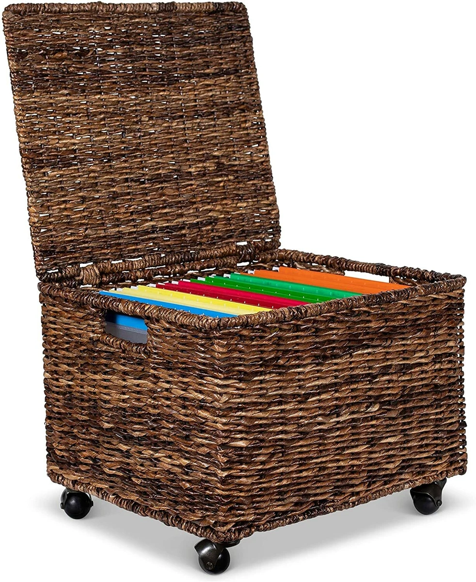 Birdrock home seagrass rolling file cabinet online