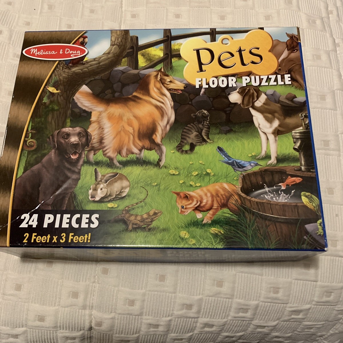Melissa & Doug Pets Floor Puzzle - 24 Pieces Complete - 2 Ft