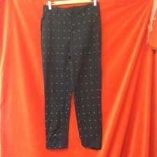 Steven Alan cotton blend straight cropped pants jagged dot print size 4