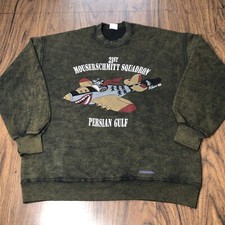 Vtg Crazy Shirts B Kliban Cat 21st Mouserschmitts Squadron Sweatshirt XL 90s