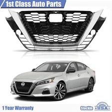 Front Upper Grille Fits 2019-2022 Nissan Altima S SL SV without Camera