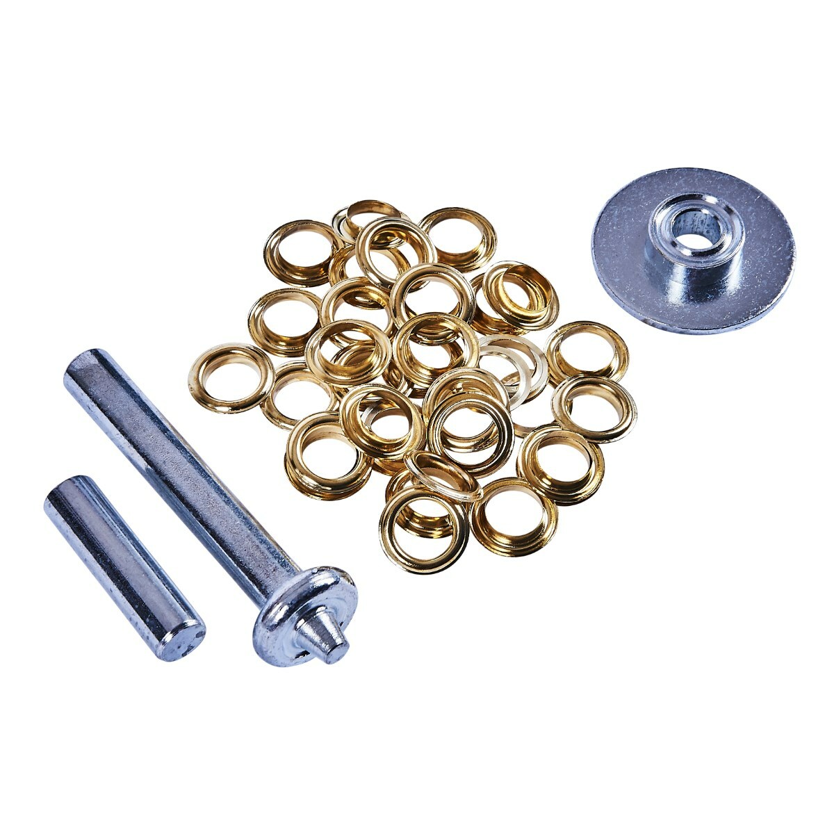 30 x 13mm 1/2"" Tarpaulin Tent Eyelet Hole Repair Kit Punch Brass Coated Grommets