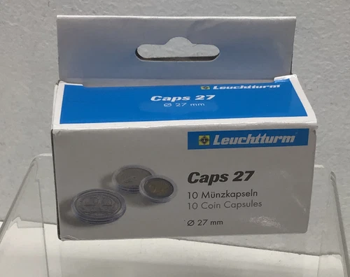 10 Coin Capsules 27mm For US 1/2oz Gold American Eagle & Presidential Dollars