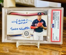 Juan Soto Shuffle Auto Inscription /50 PSA 9 2021 Topps Definitive SSP New York