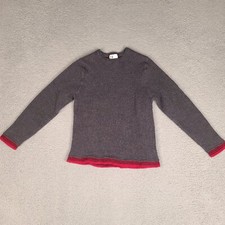Neve Designs Sweater Girls Youth Large Gray Wool Pullover Crewneck