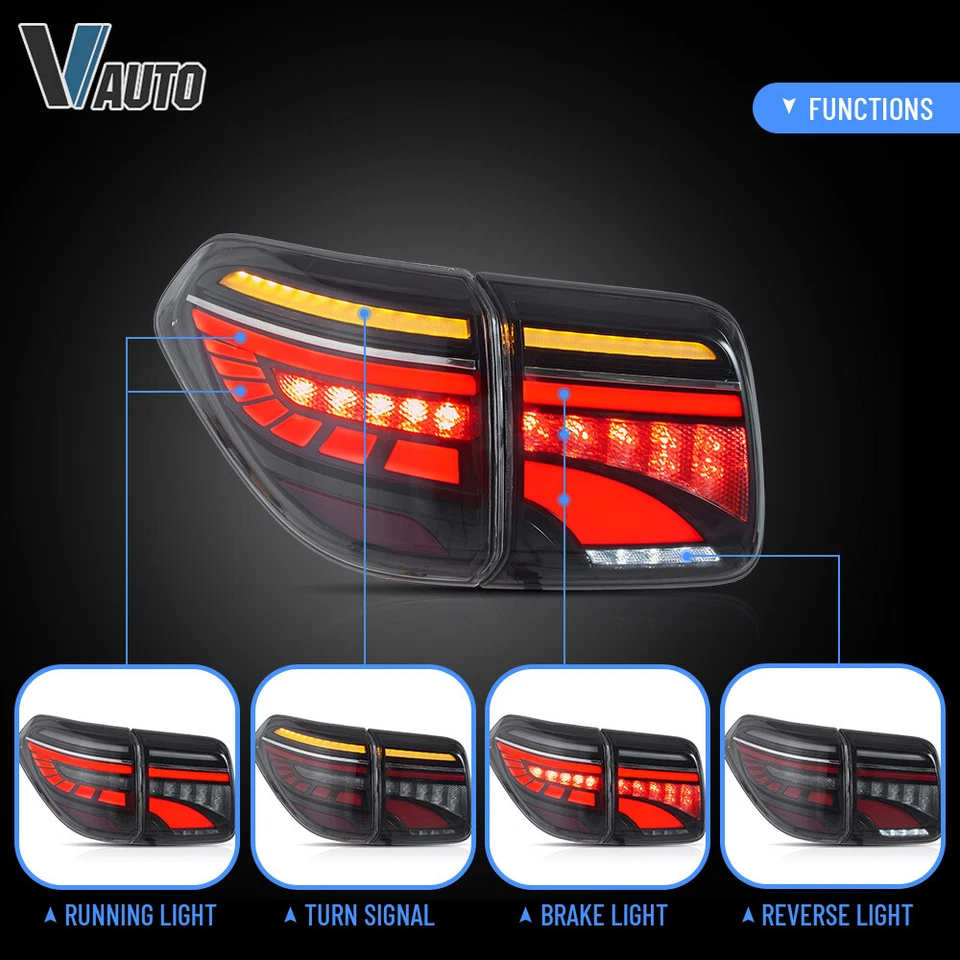 Luces traseras LED secuenciales para Nissan Armada Patrol Y62 Infiniti QX56 2010-2022 Foto 2 de 4