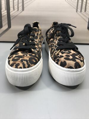 Steve Madden Cheetah Print Canvas Sneakers Size M SKU#6559